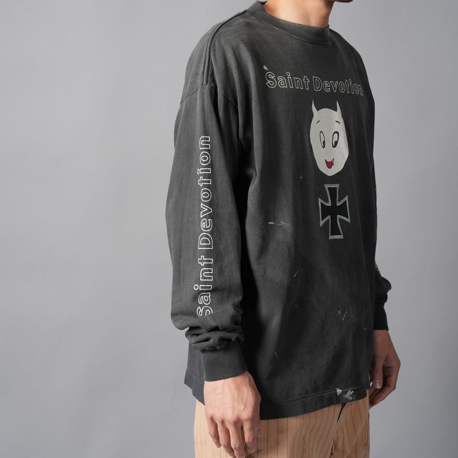 【残りわずか】SM-MK8-0000-027 / LS T-SHIRT / SAINT DEVOTION / BLK / ロンT・カットソー (ブラック)