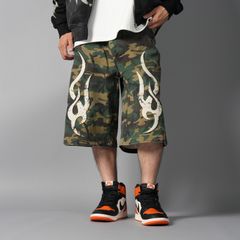 【ラスト1点】 3D Tribal Denim Five-pocket Shorts / スリーディトライバル デニム ファイブポケット ショーツ (ウッドランドカモ)