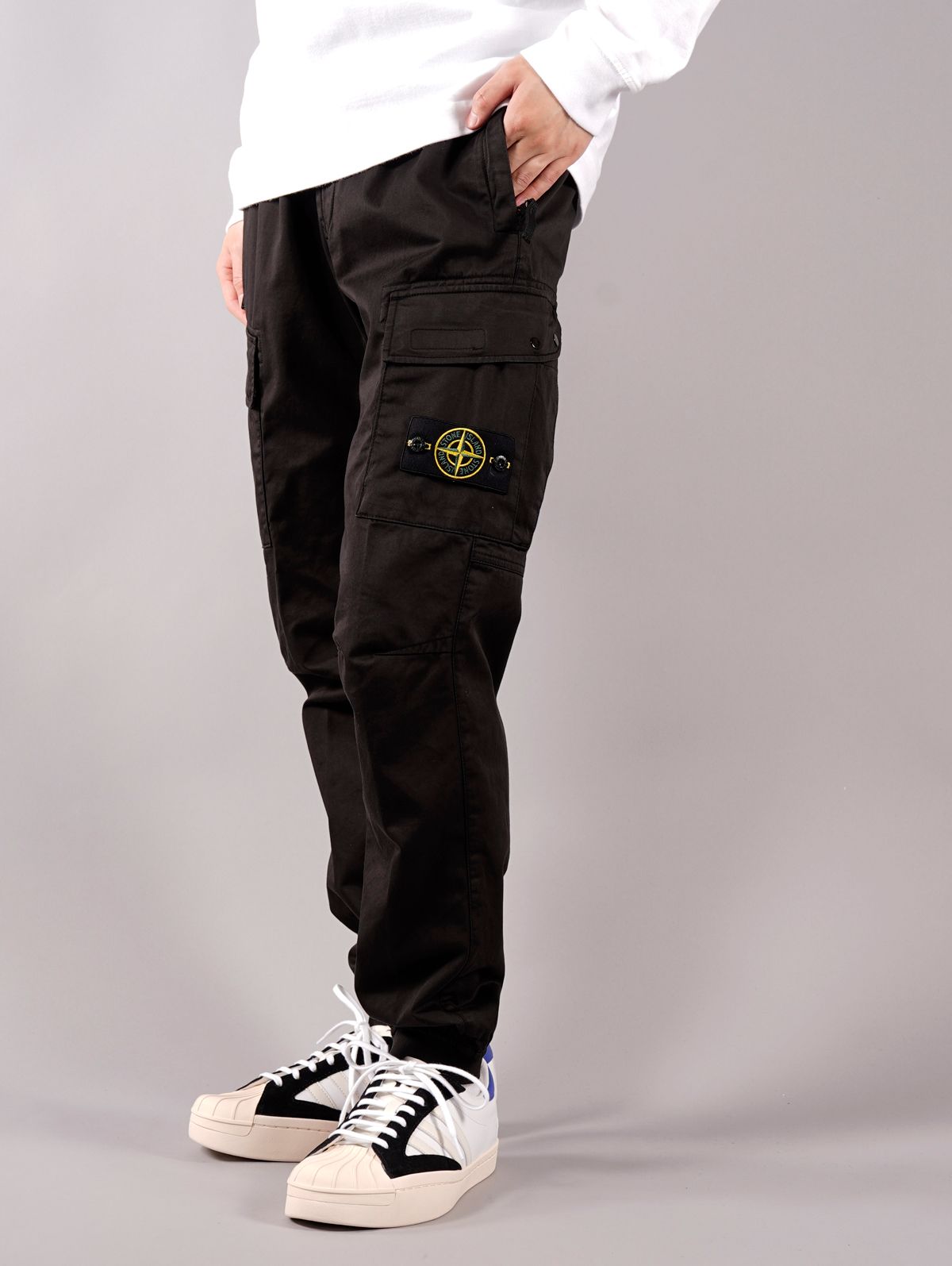 STONE ISLAND - ラスト1点 / STRETCH COTTON WOOL SATIN_REGULAR ...