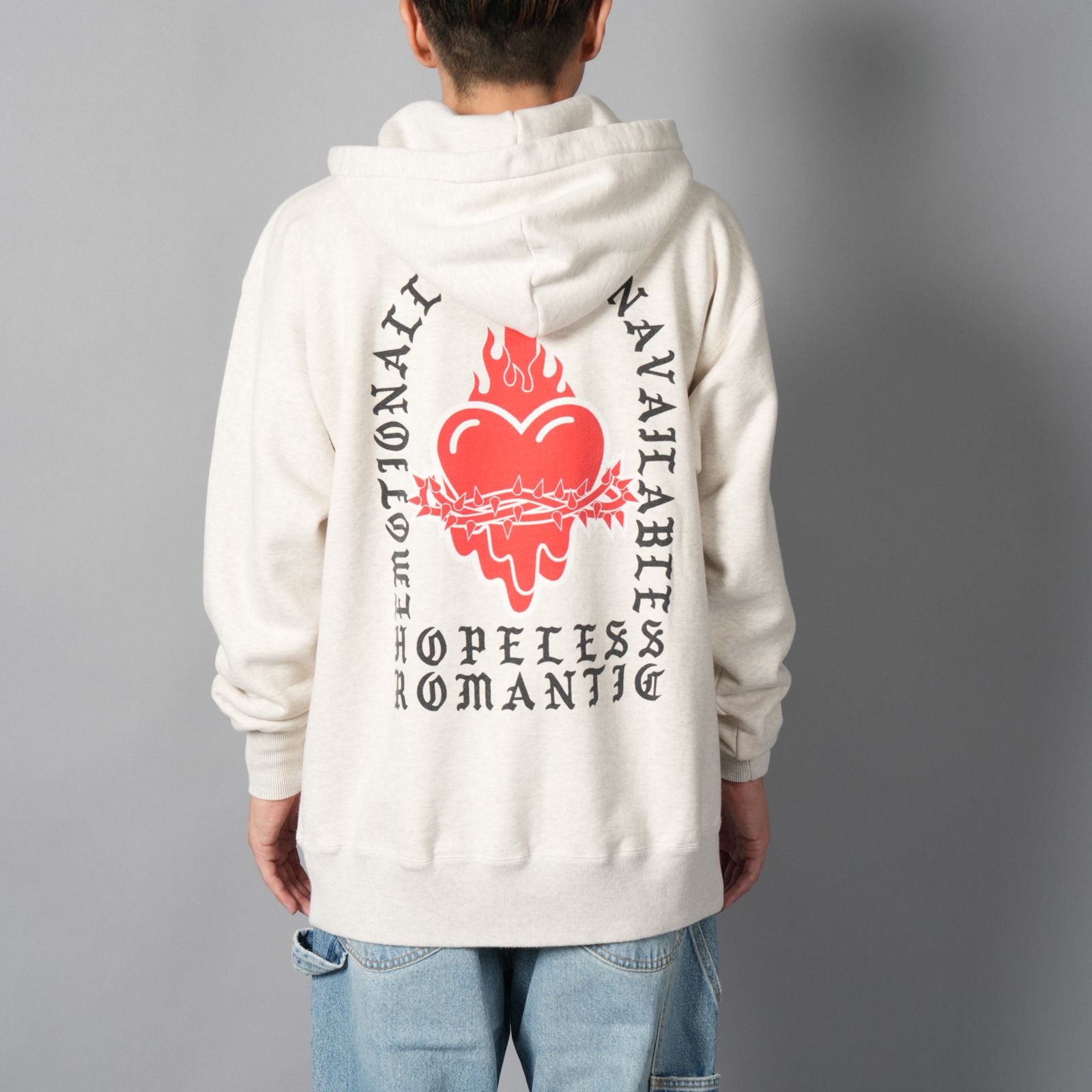 【コラボ】EU-HR1-0000-C02 / EU LOGO CL HOODIE / パーカー・プルオーバフーディー (アイボリー)