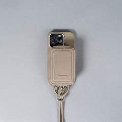 【再入荷】レザーストラップ付iPhoneアクセサリー - マイクロバッグ (トープ)