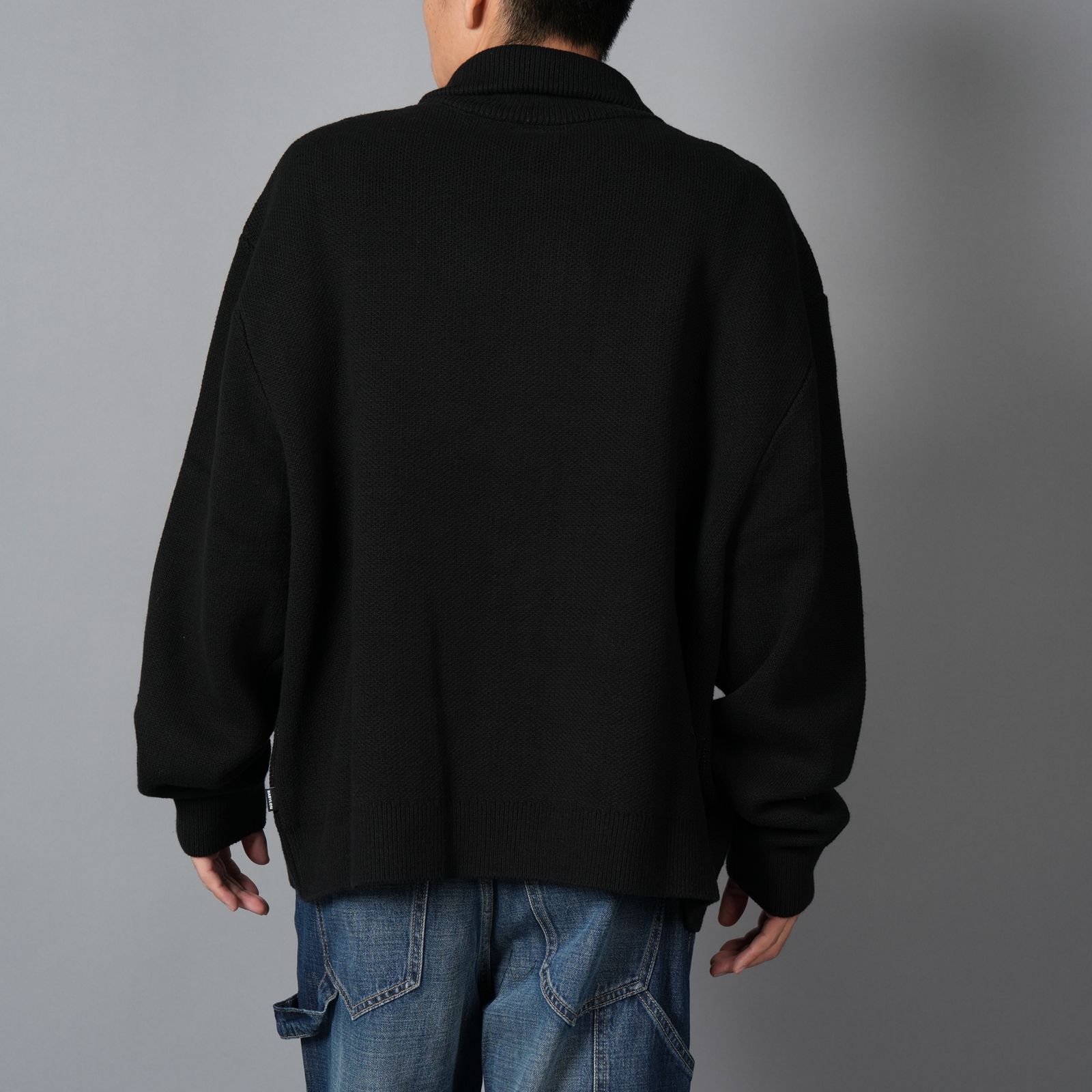 ZIP CARDIGAN / ジップカーディガン  (ブラック)