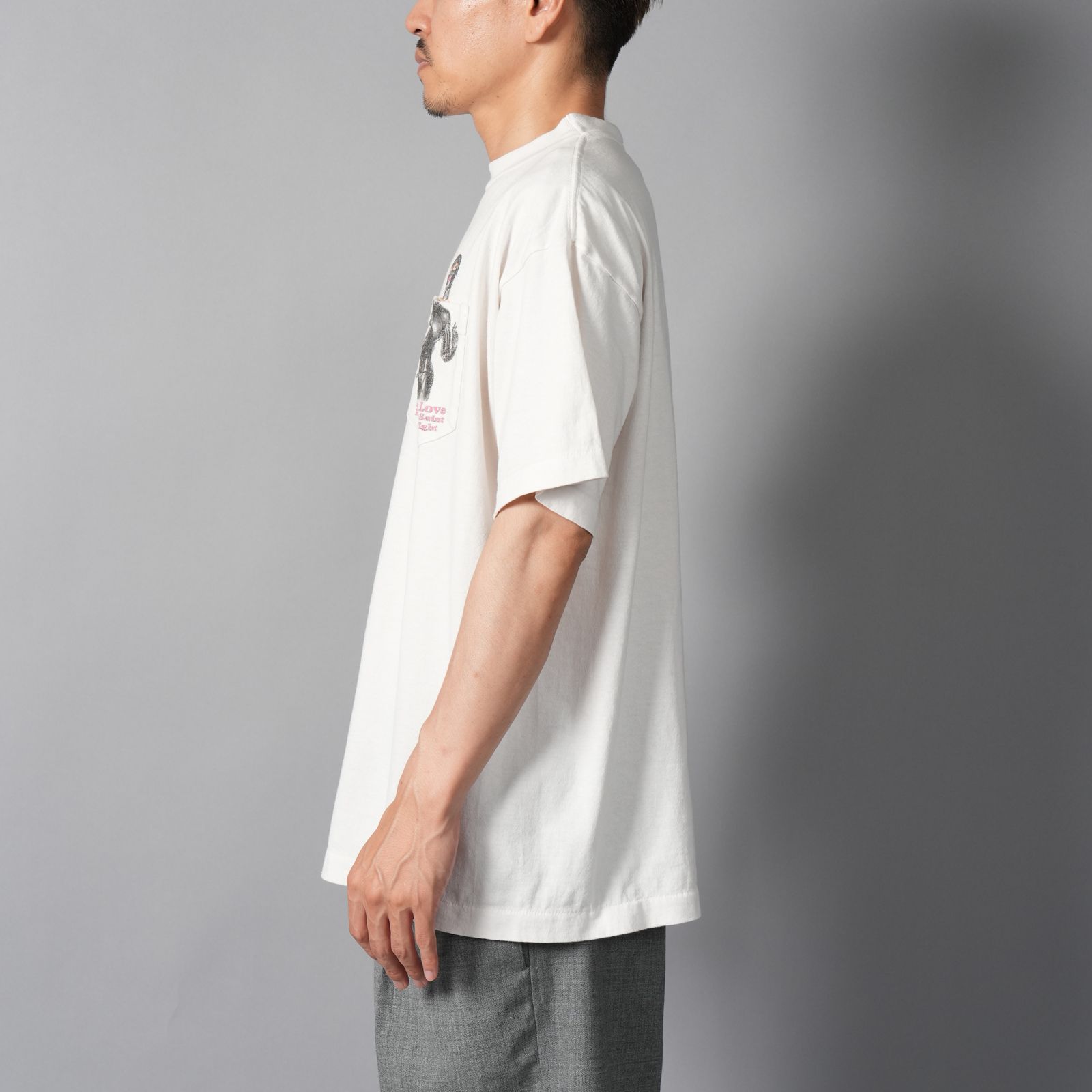 【残りわずか】SM-MK1-0000-013 / SS T-SHIRT / POCKET / WHITE / Tシャツ (ホワイト)