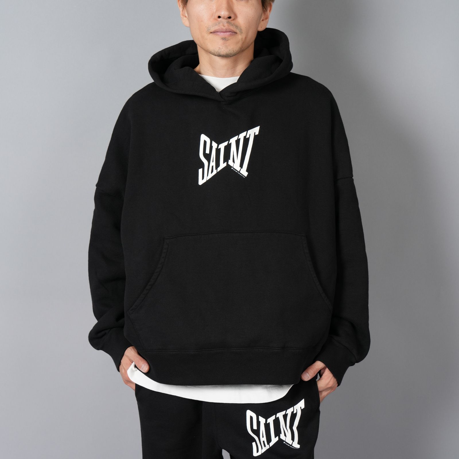 SAINT M×××××× - 【ラスト1点】【9/28日 (土) 10時販売スタート!!】SM-YS1-0000-039 / HOODIE /  RIBON SAINT / BLACK / パーカー・フーディー (ブラック) | Confidence