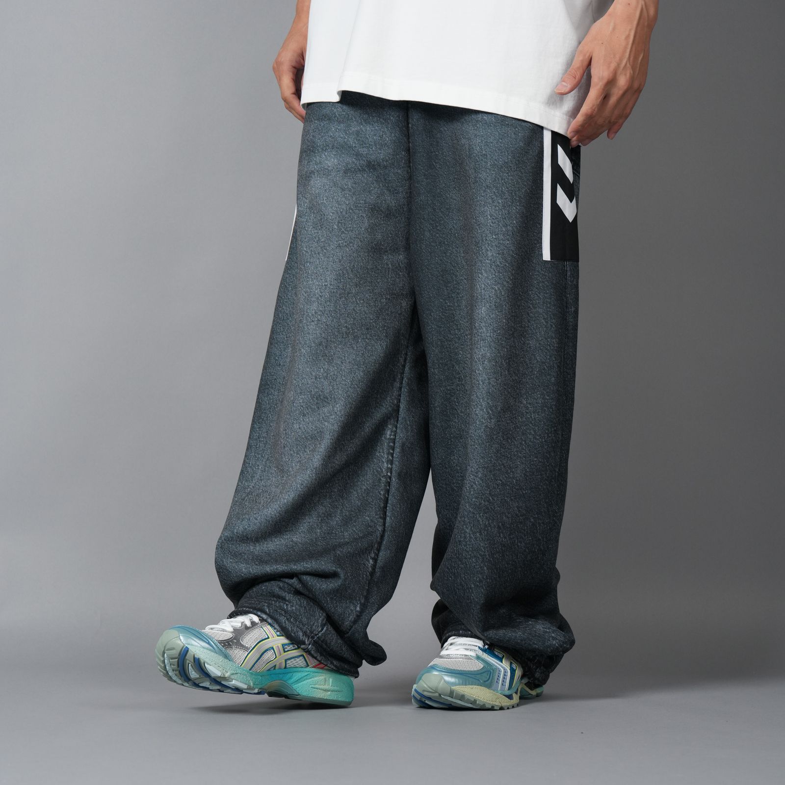 TRANS DENIM SWEAT TROUSER / トランス デニム スウェット トラウザー (ブラック)