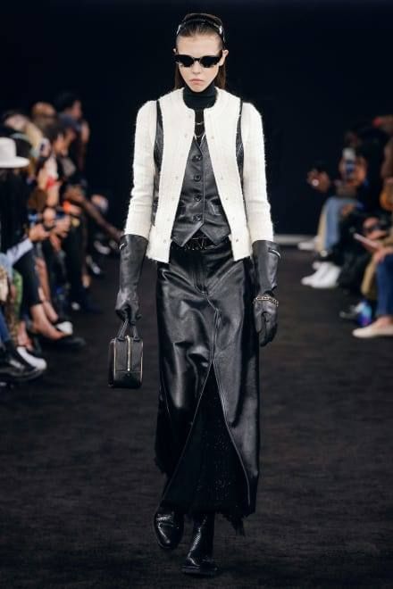 ランウェイモデル✨ALEXANDER WANG ウール レザー等 ミックスコート yuiさんコラボ＞ウール混シャギーコート（チェスターコート