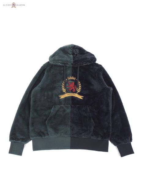 【ラスト1点】HC Faux Fur Texture Crest Hoody / プルオーバ フリース (マルチ)