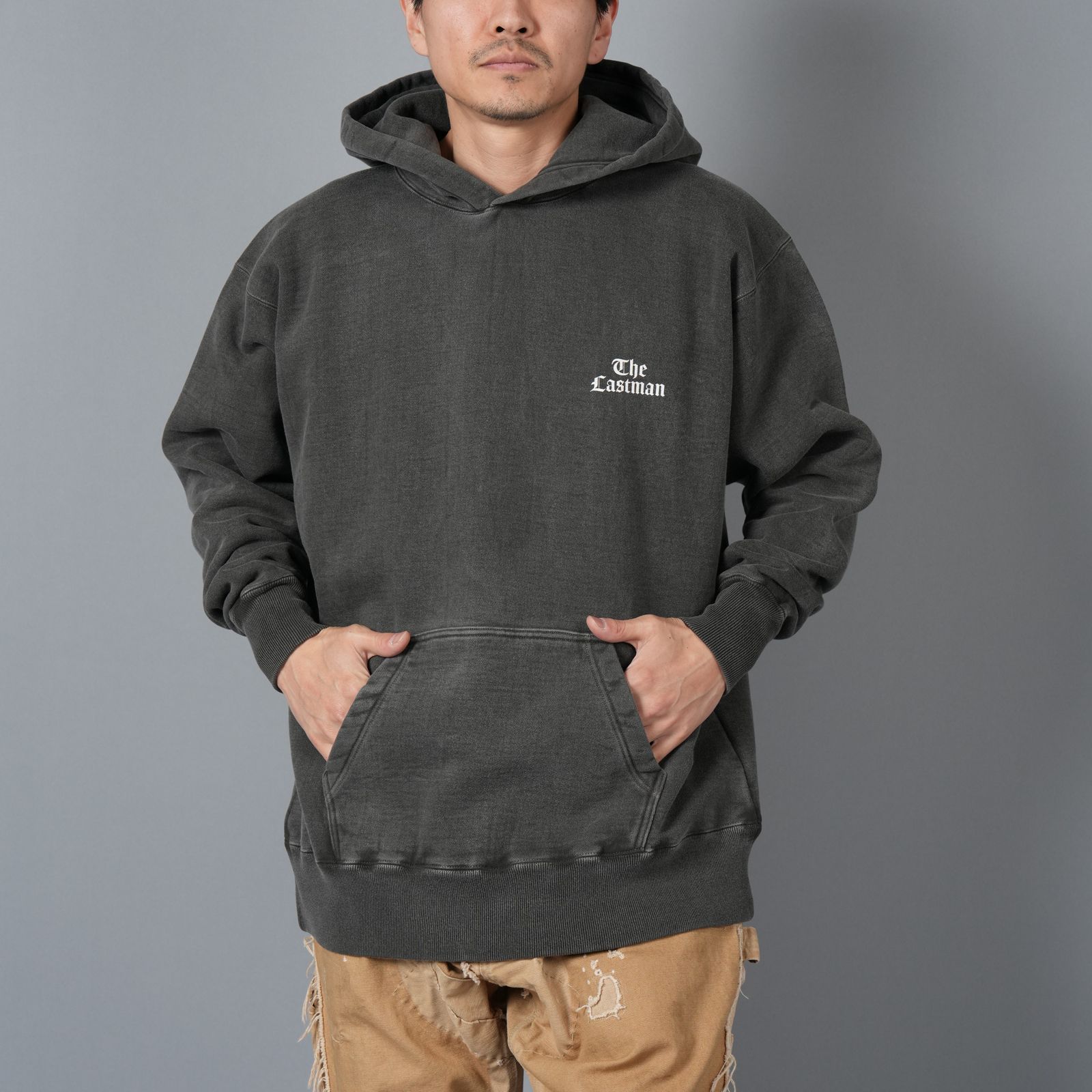 PRINTED HOODIE "TRUCKER" / プリント フーディー トラッカー / パーカー (ブラック)