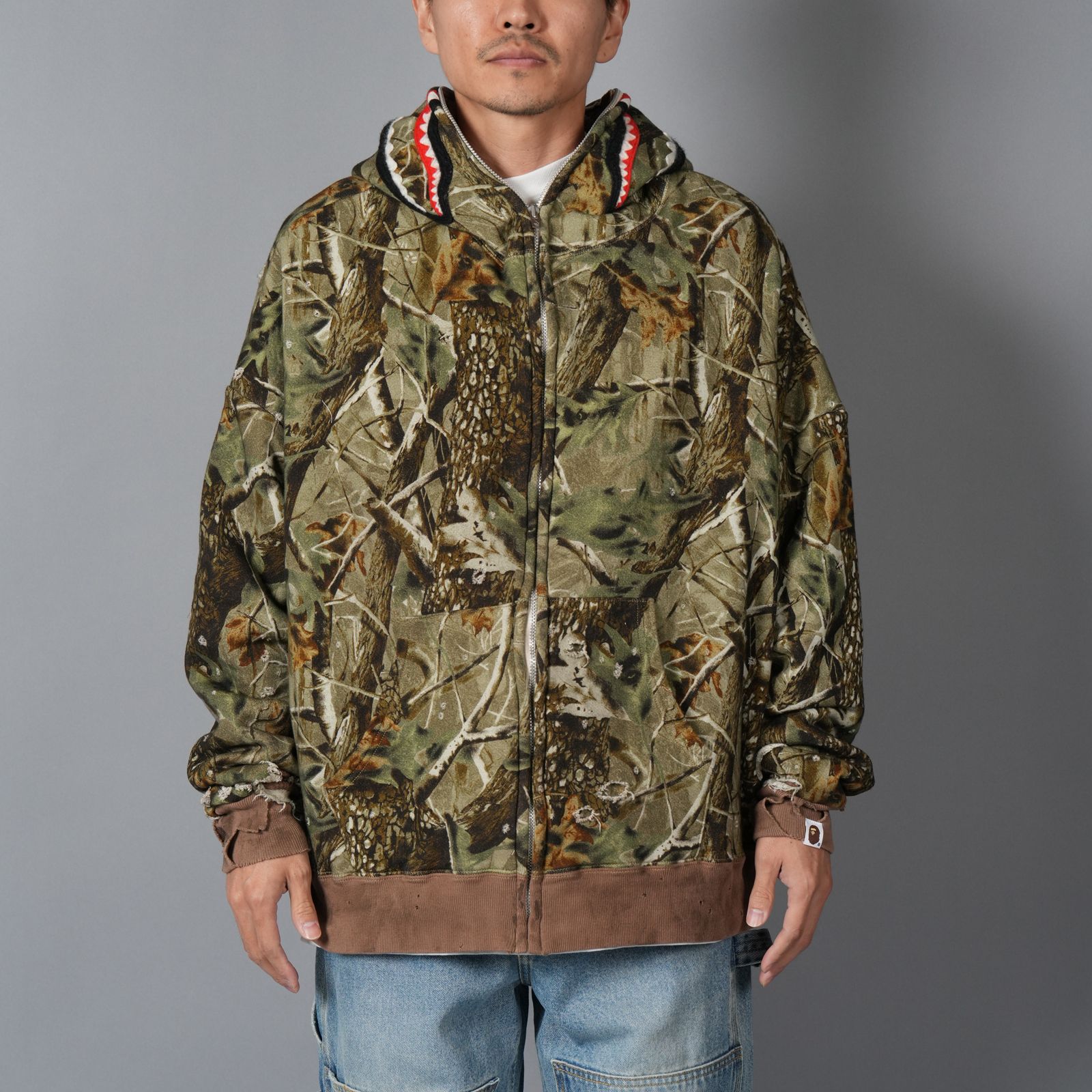 【ラスト1点】SM-HR1-0000-C38 / BAPE_ZIP HOODIE / SAHARK / CAMO / ジップフーディー (カモ)