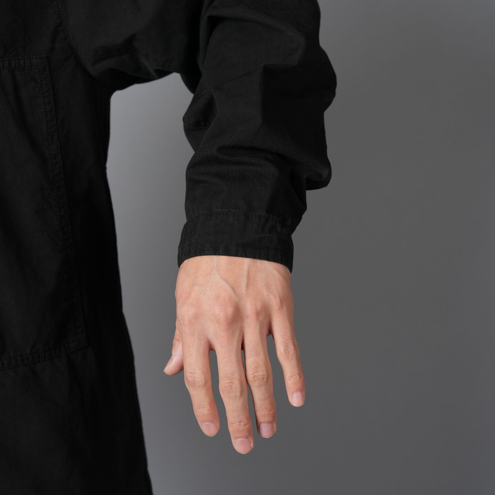 1200005 / MERCERISED ORGANIC COTTON RIPSTOP / オーバーシャツ(ブラック)