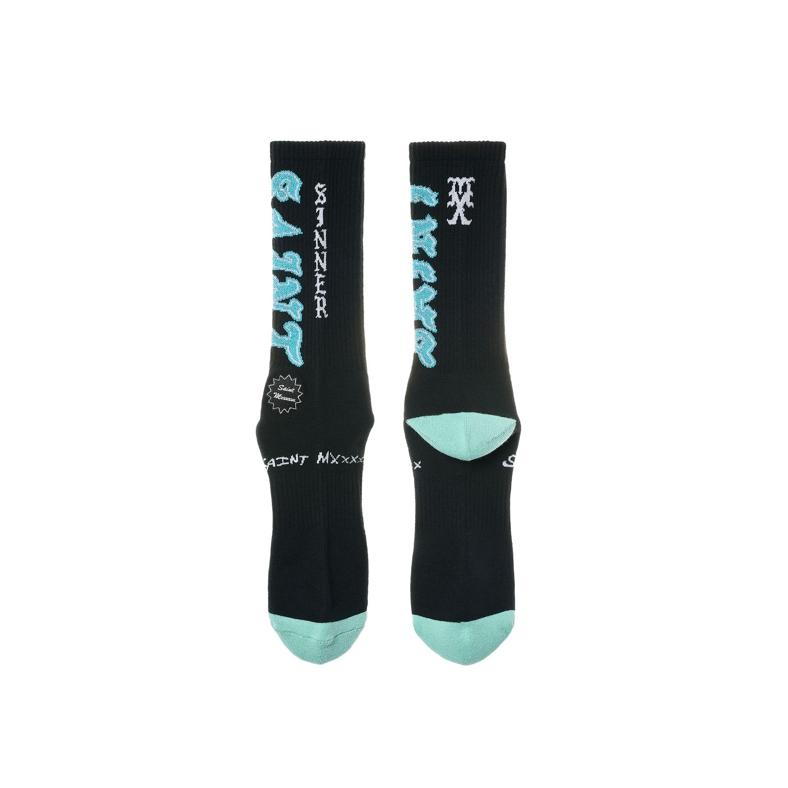 SM-MK8-0000-111 / SOCKS / SAINT/ BLACK+BLUE / ソックス  (ブラック/ブルー)