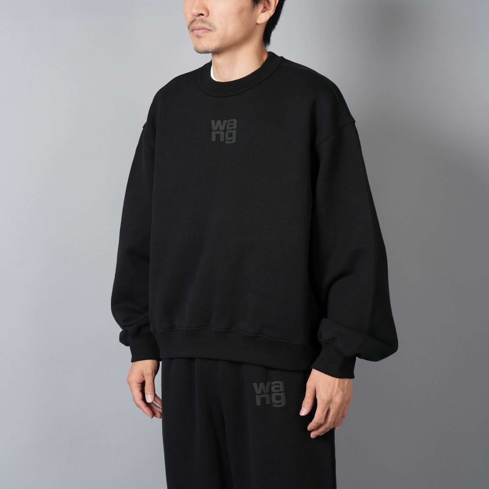 【ラスト1点】【定番アイテム】 ESSENTIAL TERRY CLASSIC SWEATSHIRT PUFF PAINT LOGO  / スウェット / トレーナー 【ユニセックス】 / ブラック