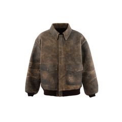 【コラボ】SM-HR1-0000-C80 / SRYM_LEATHER A2 JKT / BROWN / A2 / レザージャケット(ブラウン)