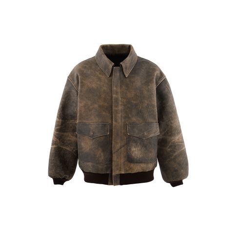 【コラボ】SM-HR1-0000-C80 / SRYM_LEATHER A2 JKT / BROWN / A2 / レザージャケット(ブラウン)