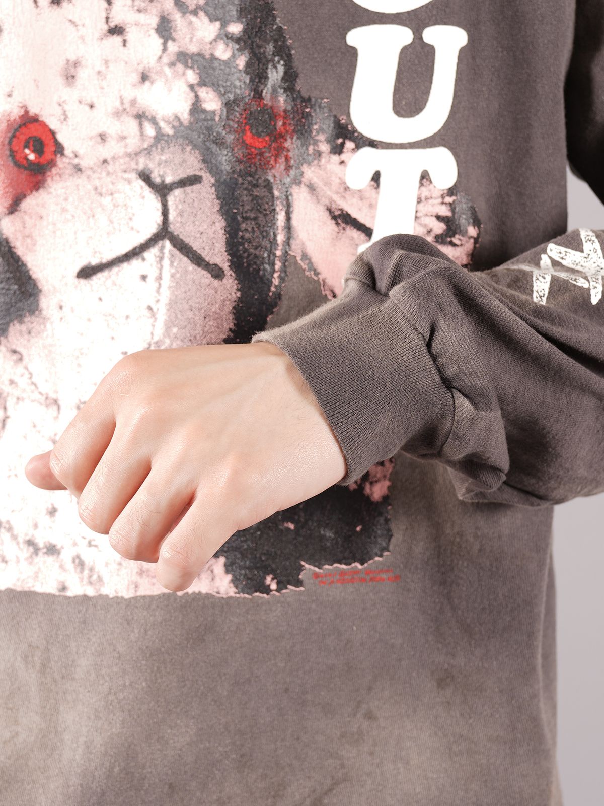 SM-A21-0000-019/PINK_SHEEP / ロングスリーブTシャツ  (ブラック)
