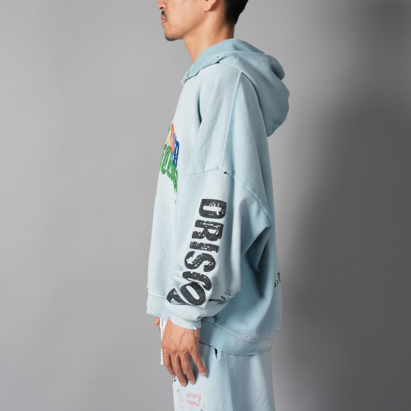 BOBBY DIRSCOLL HOODED SWEATSHIRT  / フーディー・パーカー (ベイビーブルー)