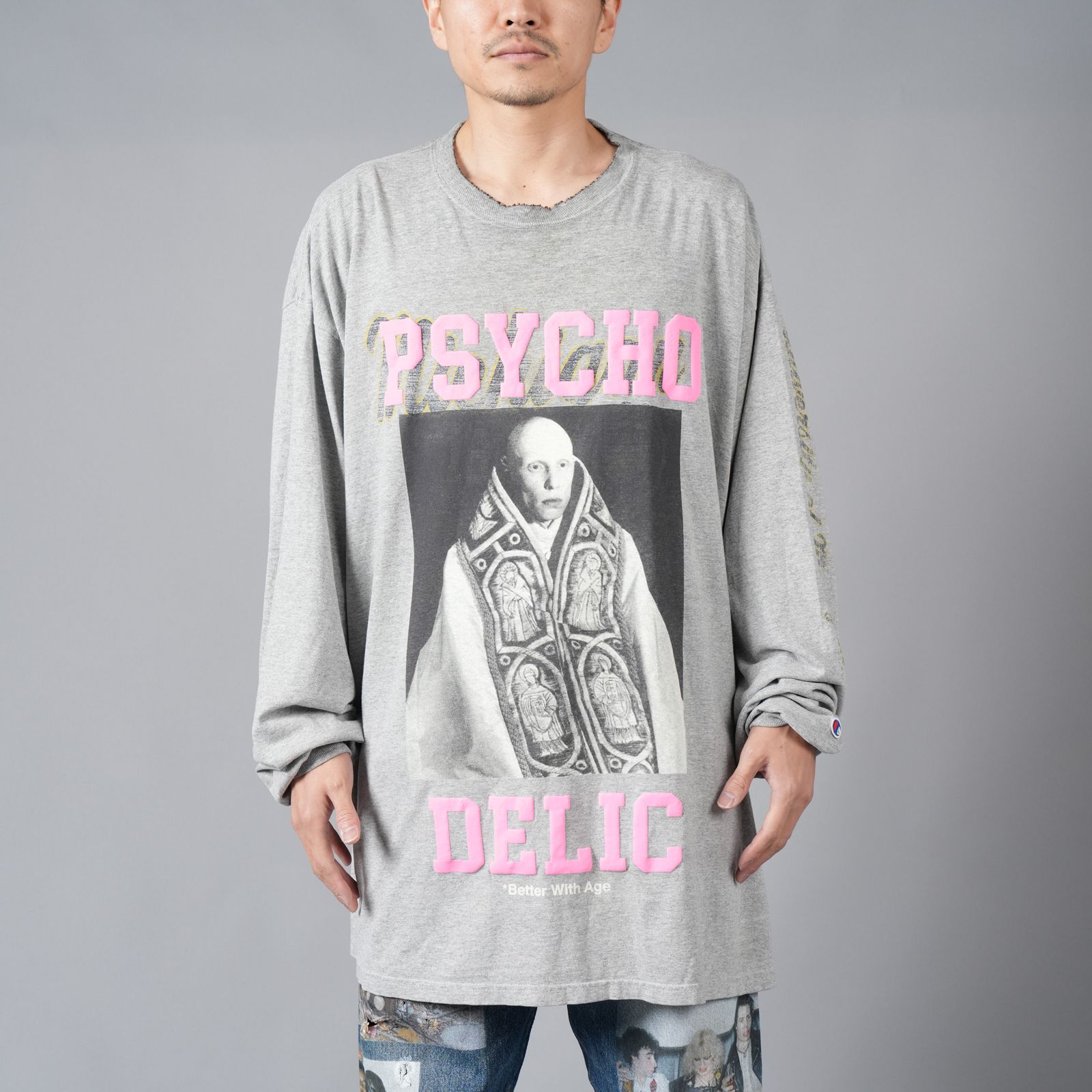 Psychodelic Tee / サイデリック / ロンT・カットソー [XXLサイズ] (グレー)