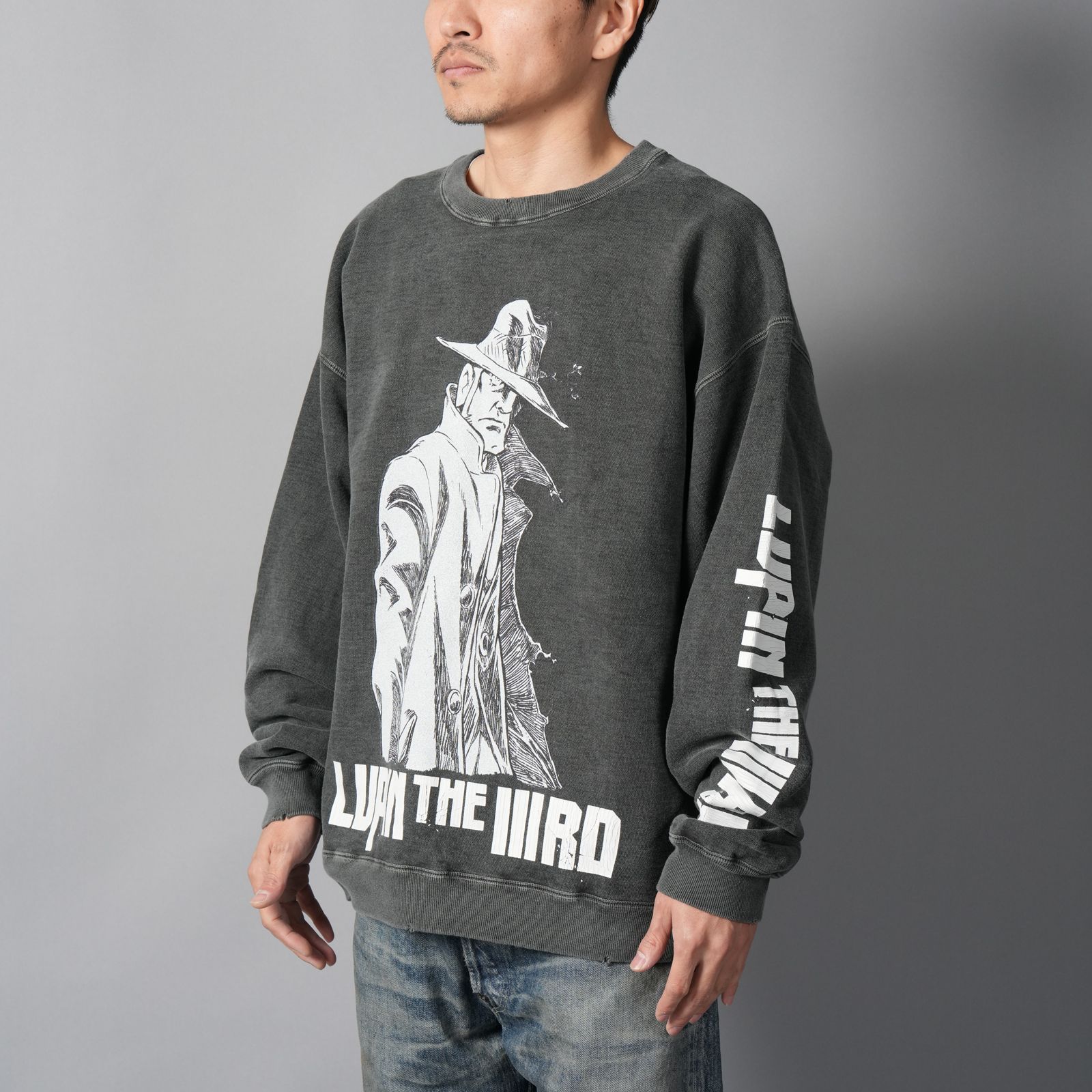 [LUPIN THE IIIRD]  Sweat  (ZENIGATA/LUPIN) / スウェット・トレーナー (ブラック)