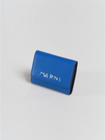 【ラスト1点】 KEY HOLDER / ブルー レザー製キーホルダー、マルニメンディング装飾 / キーホルダー (ブルー)
