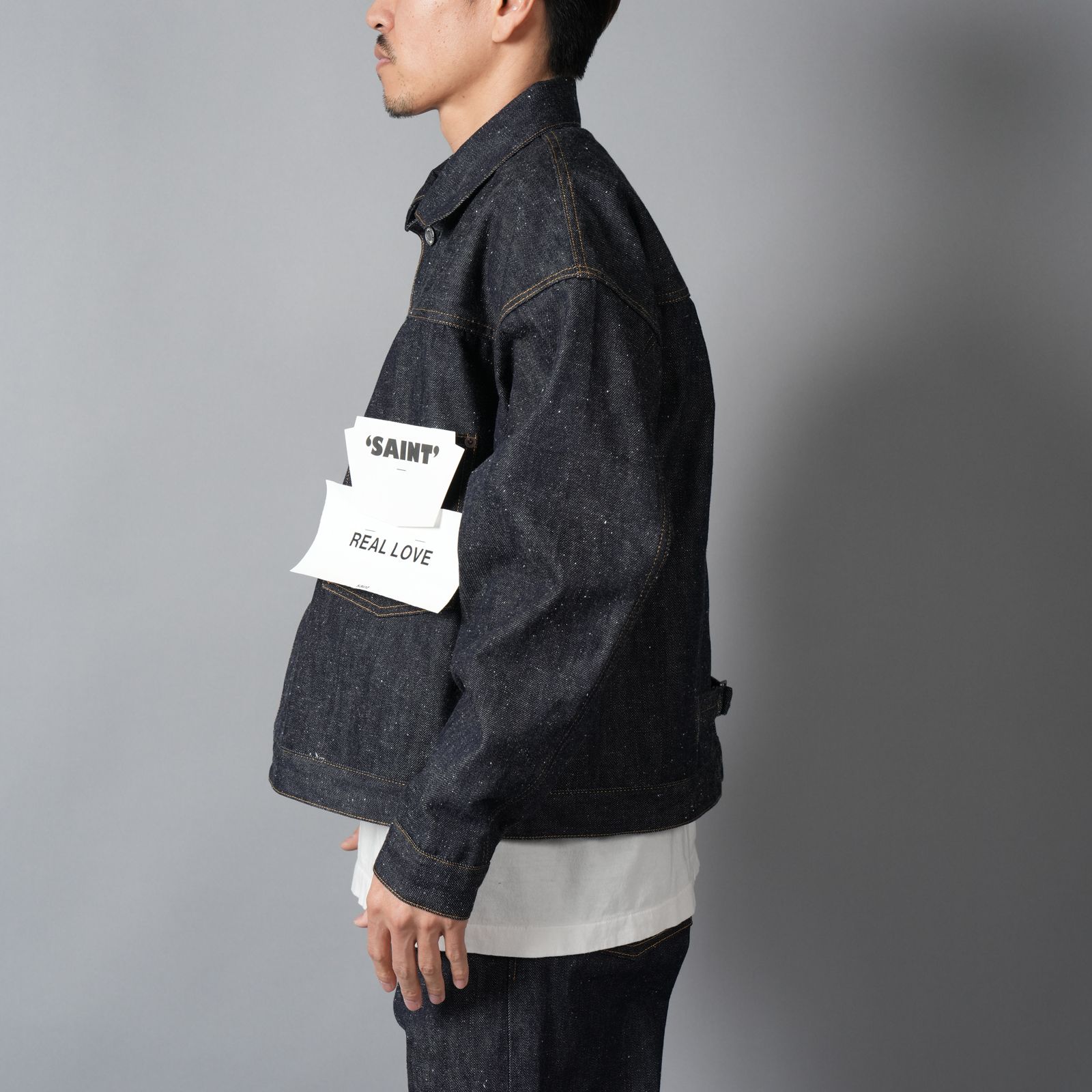 【残りわずか】【コラボ】SM-MK8-0000-C45 / BBJ_DENIM JACKET / REGID / BLUE / ベルベルジン デニムジャケット (リジッド)(ブルー)