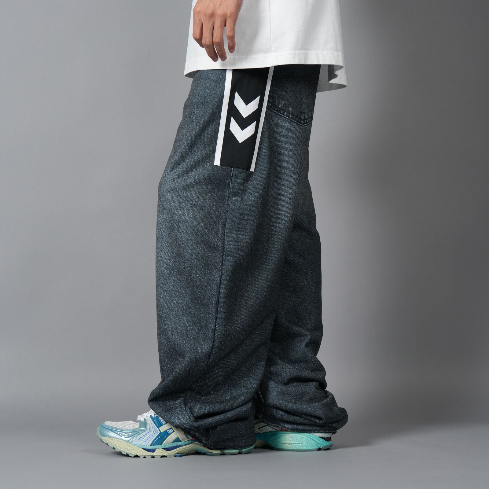 TRANS DENIM SWEAT TROUSER / トランス デニム スウェット トラウザー (ブラック)