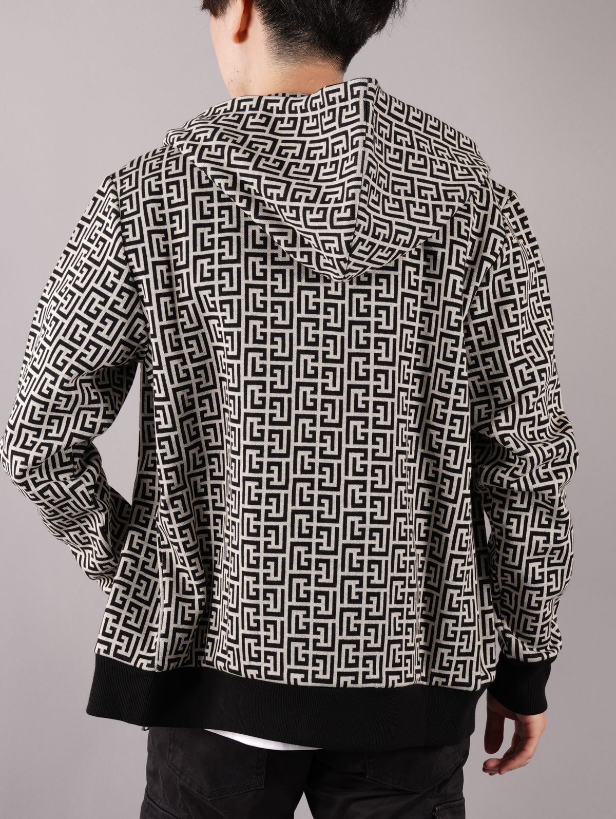 【ラスト1点】BH1 C&S ZIP HOODIE JERSEY MONOGRAM GRAPHIC / 1945 モノグラム スウェットシャツ (パーカー) / ブラウン / クラシックフィット / 定番商品 / メンズ
