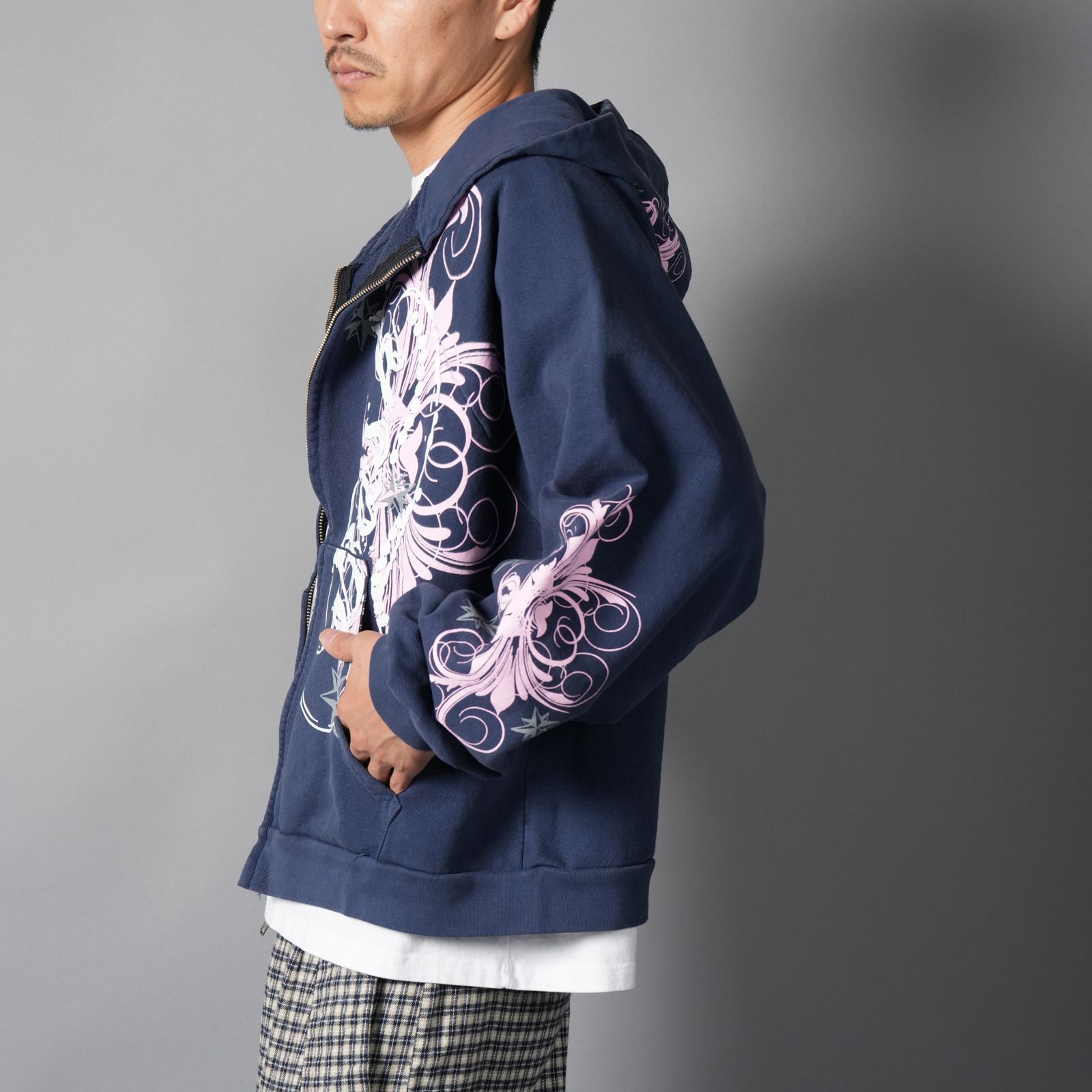 LEXI, zip up / ジップアップパーカー (ネイビーブルー)