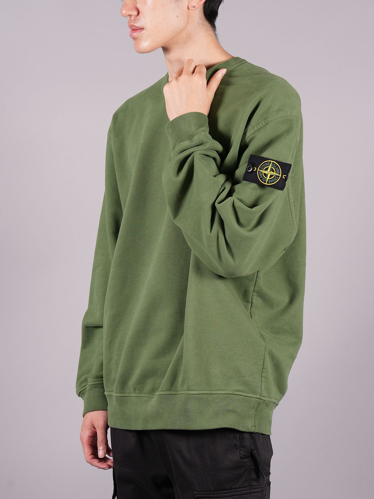 STONE ISLAND - 【ラスト1点】 BRUSHED COTTON FLEECE, GARMENT DYED