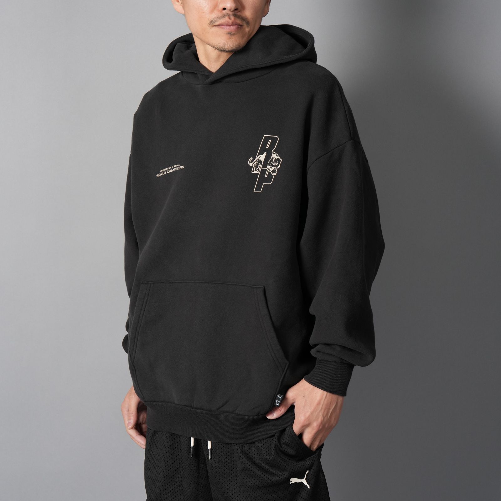 【残りわずか】REPRESENT LS HOODIE / リプレゼント ロングスリーブフーディー (プーマブラック)