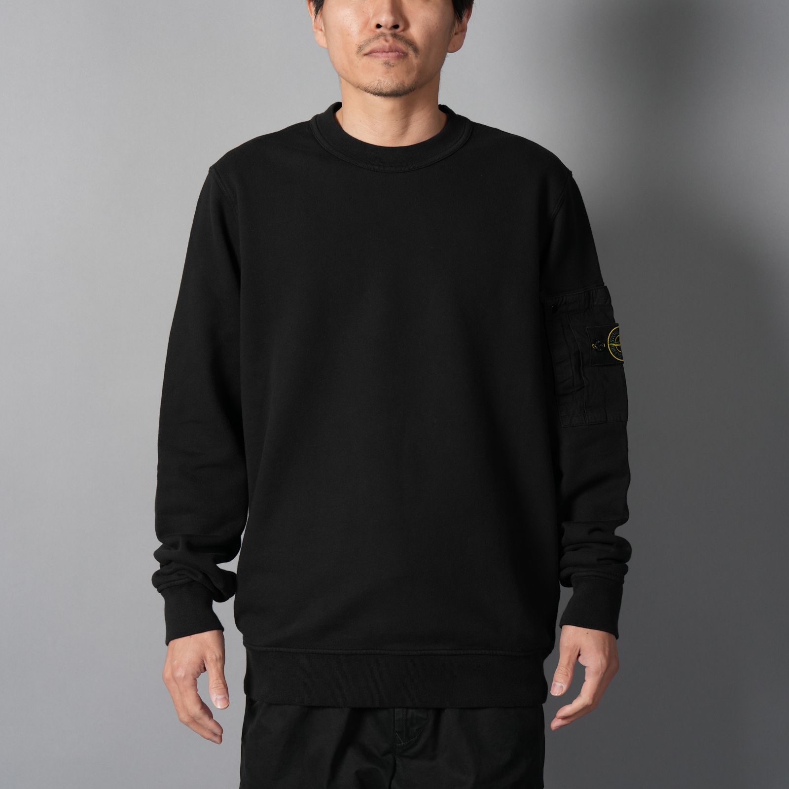 6100019 COTTON FLEECE / コットンフリース / トレーナー・クルーネックスウェット (ブラック)
