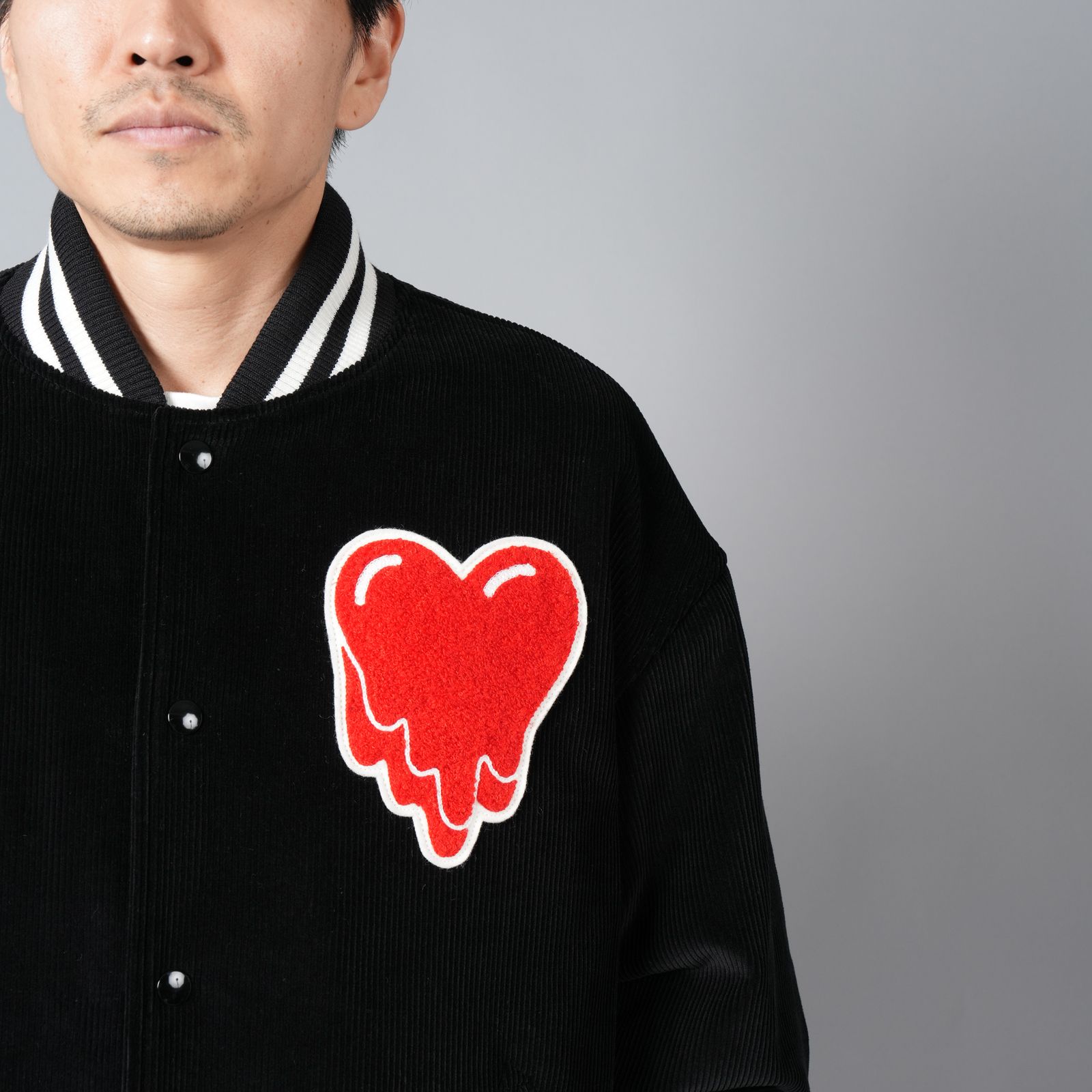 EU-YS1-0000-001 / HEART LG CORDUROY JKT / BK / ハートロゴ コーデュロイジャケット  (ブラック)