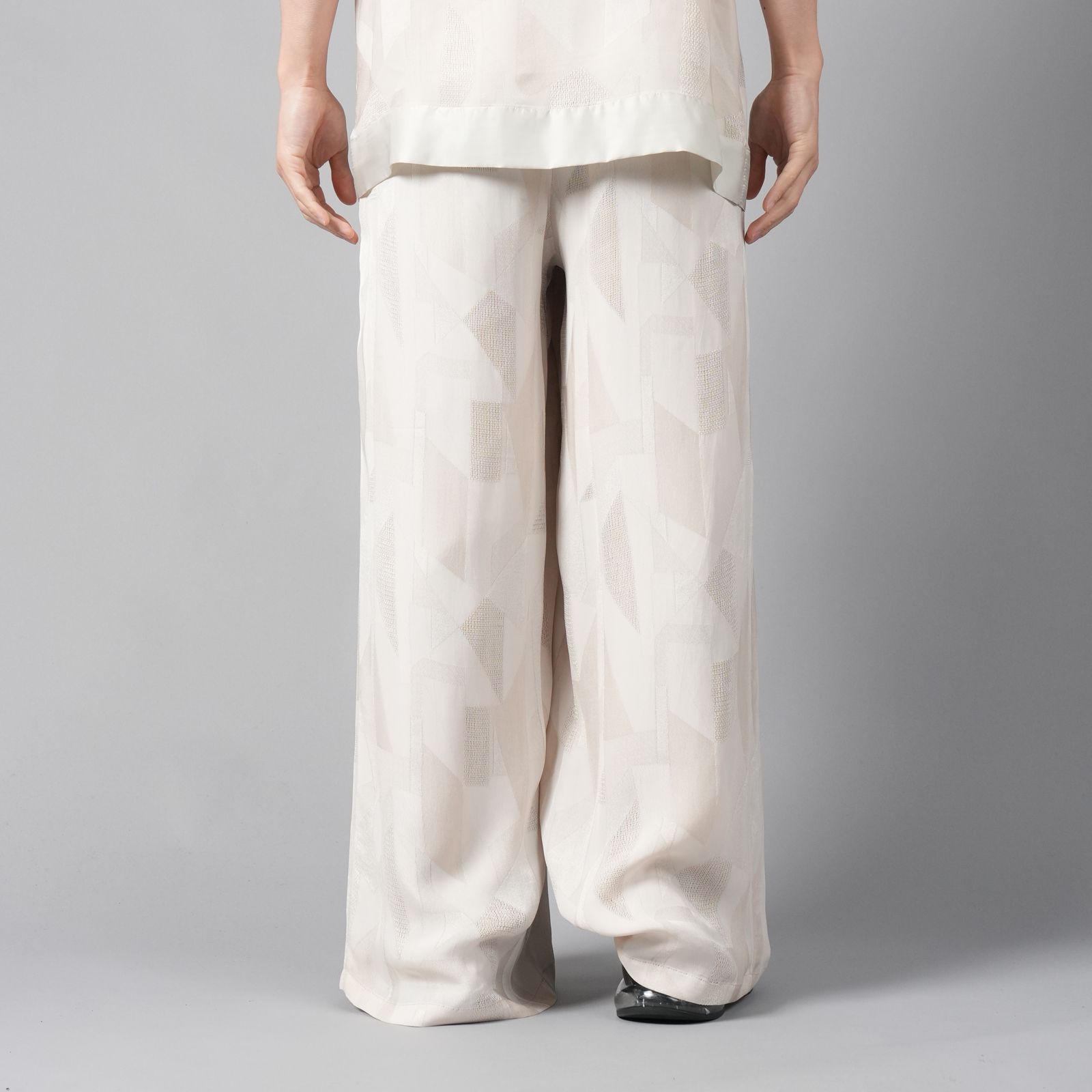【ラスト1点】RAYON CUPRA TROUSERS / レーヨン キュプラ トラウザーズ (ベージュ)