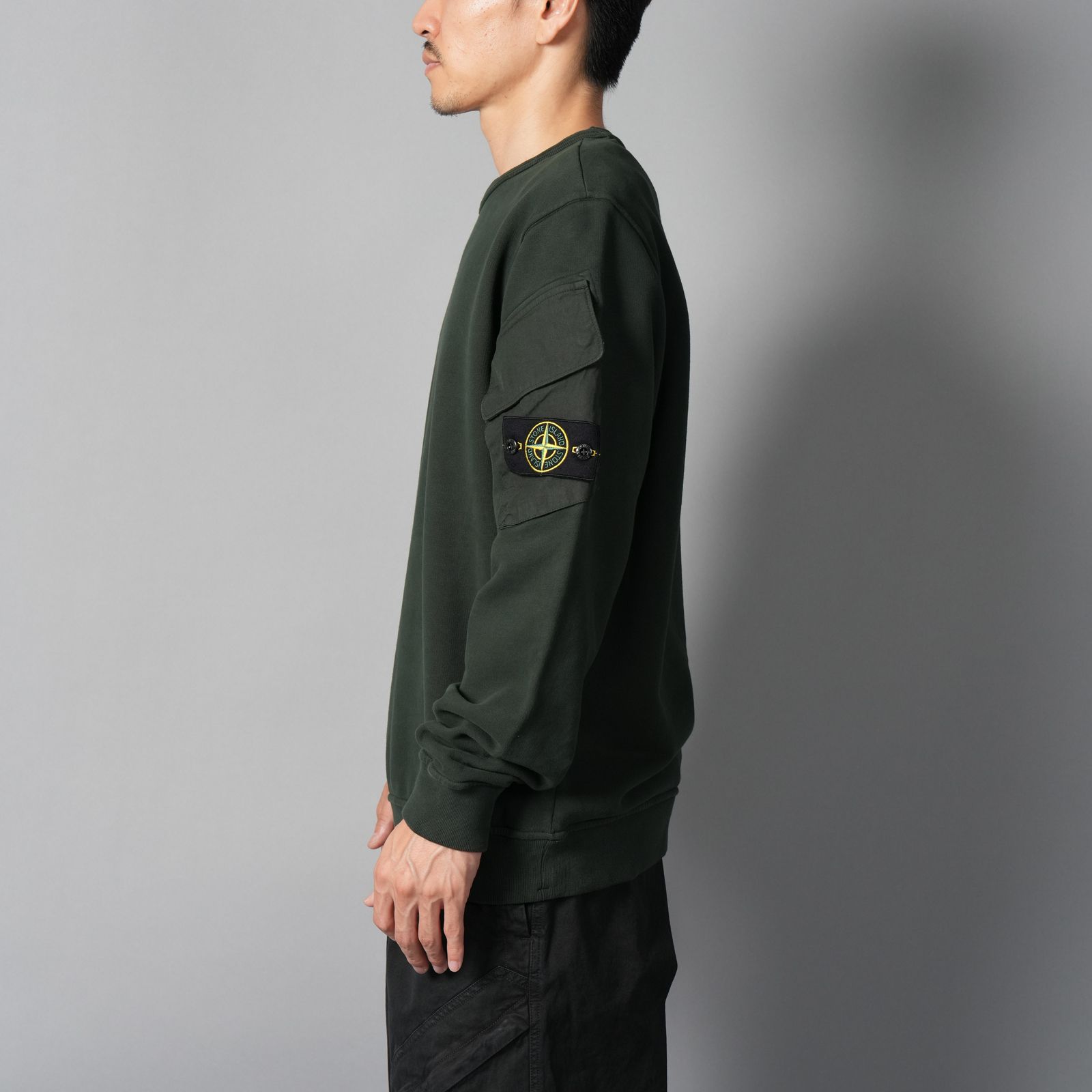 6100008 / BRUSHED ORGANIC COTTON FLEECE / クルネックスウェット・トレーナー [ガーメントダイ](ジュニパー)