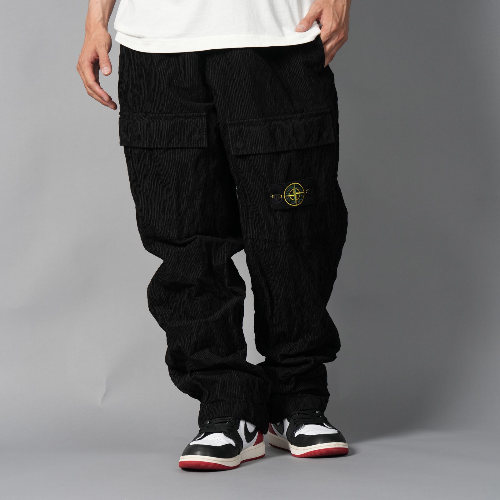 3100025 / WRINKLED CORDUROY 500-TC / コーデュロイパンツ [ルーズフィット](ブラック)