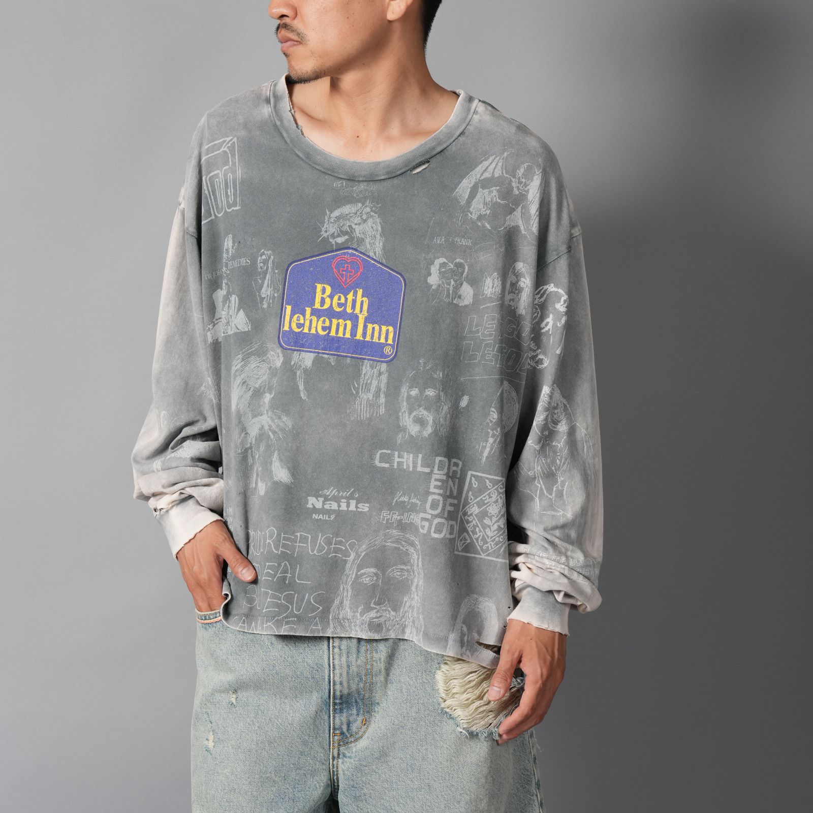 BETHLEHEM L/S TEE / ロンT・カットソー (ヴィンテージブラック)