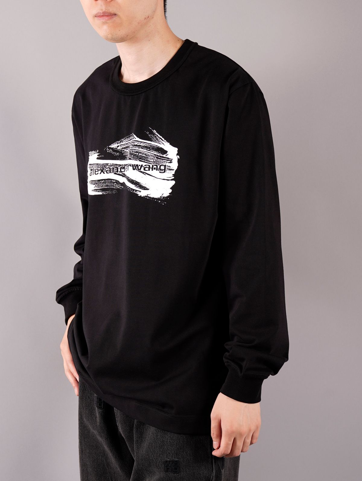 ALEXANDER WANG - ラスト1点 / LONG SLEEVE TEE WITH SOAP SUDS PRINT