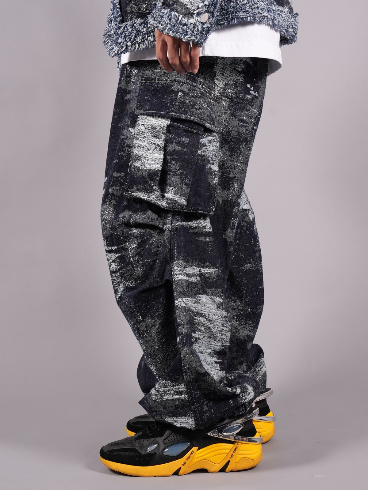 TAAKK - TAAKK DENIM CARGO PANTS C#/ONE WASH