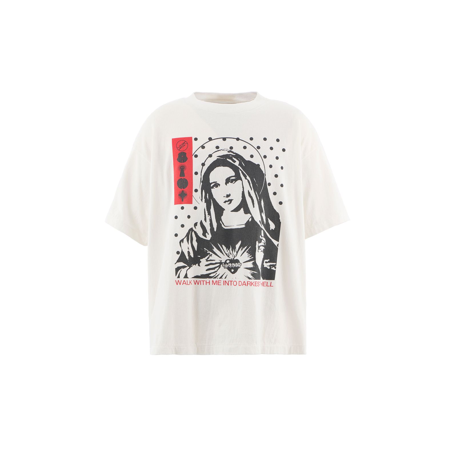 [コラボ]SM-HR1-0000-C17 / KK_SS TEE / MARIA / WHITE /  Tシャツ (ホワイト)
