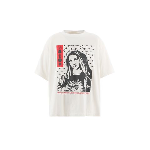[コラボ]SM-HR1-0000-C17 / KK_SS TEE / MARIA / WHITE /  Tシャツ (ホワイト)