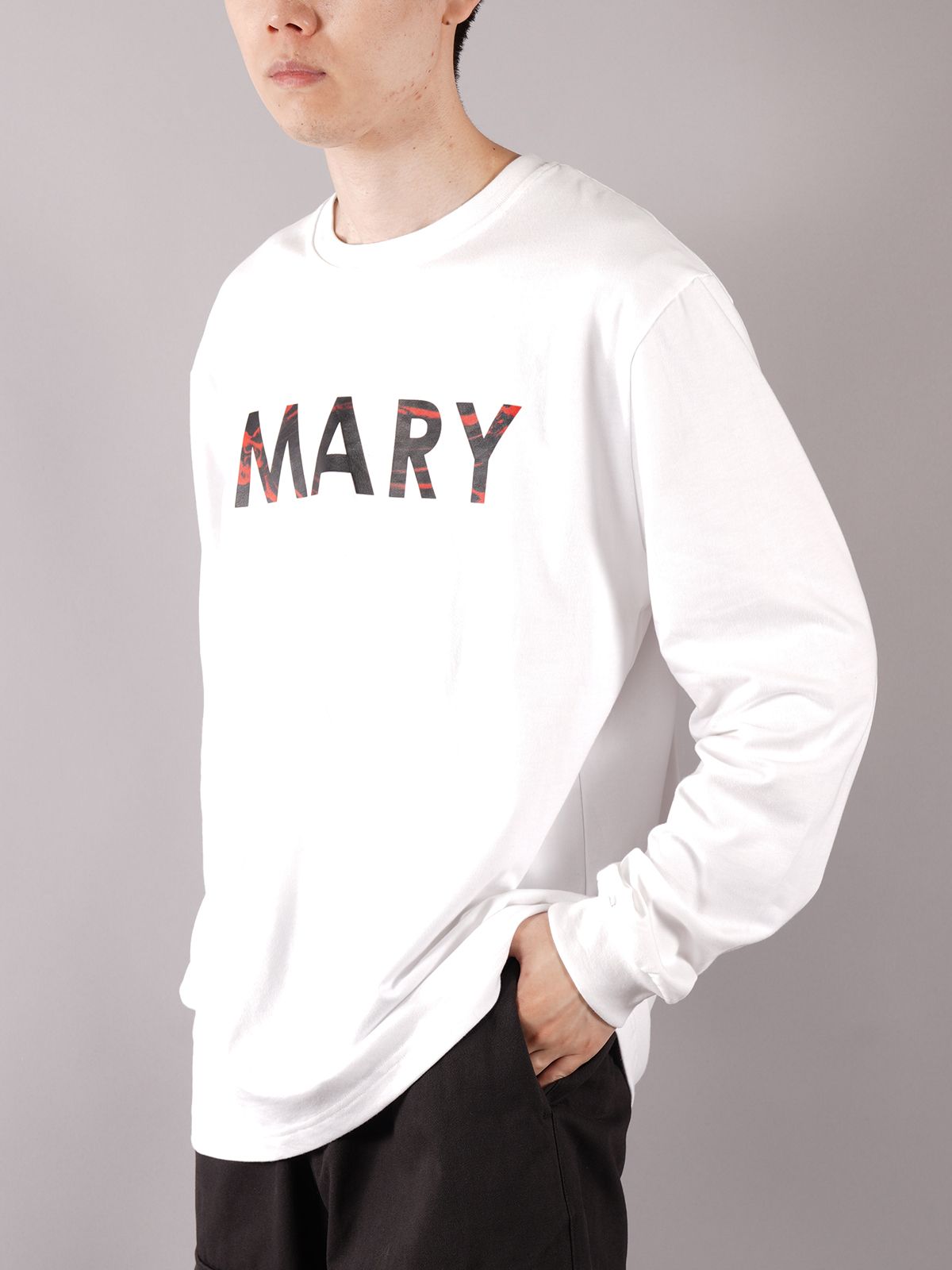 MARY L/S TEE / マーリー ロングスリーブ Tシャツ (ホワイト)