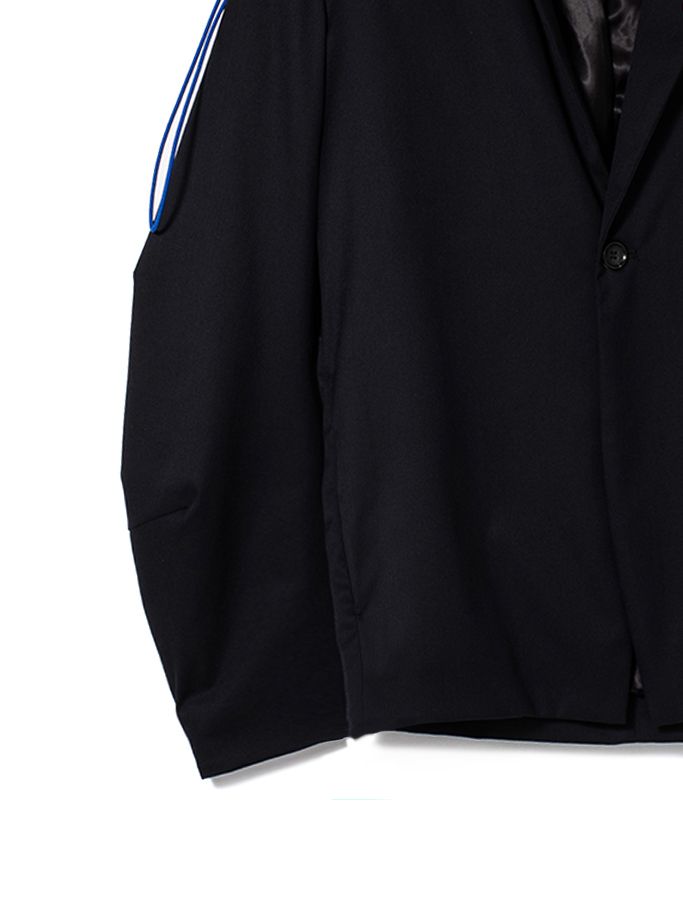 【ラスト1点】WATER REPELLENT WOOL STRETCH FLANNEL SAILOR HOOD JACKET / ジャケット (ネイビー)
