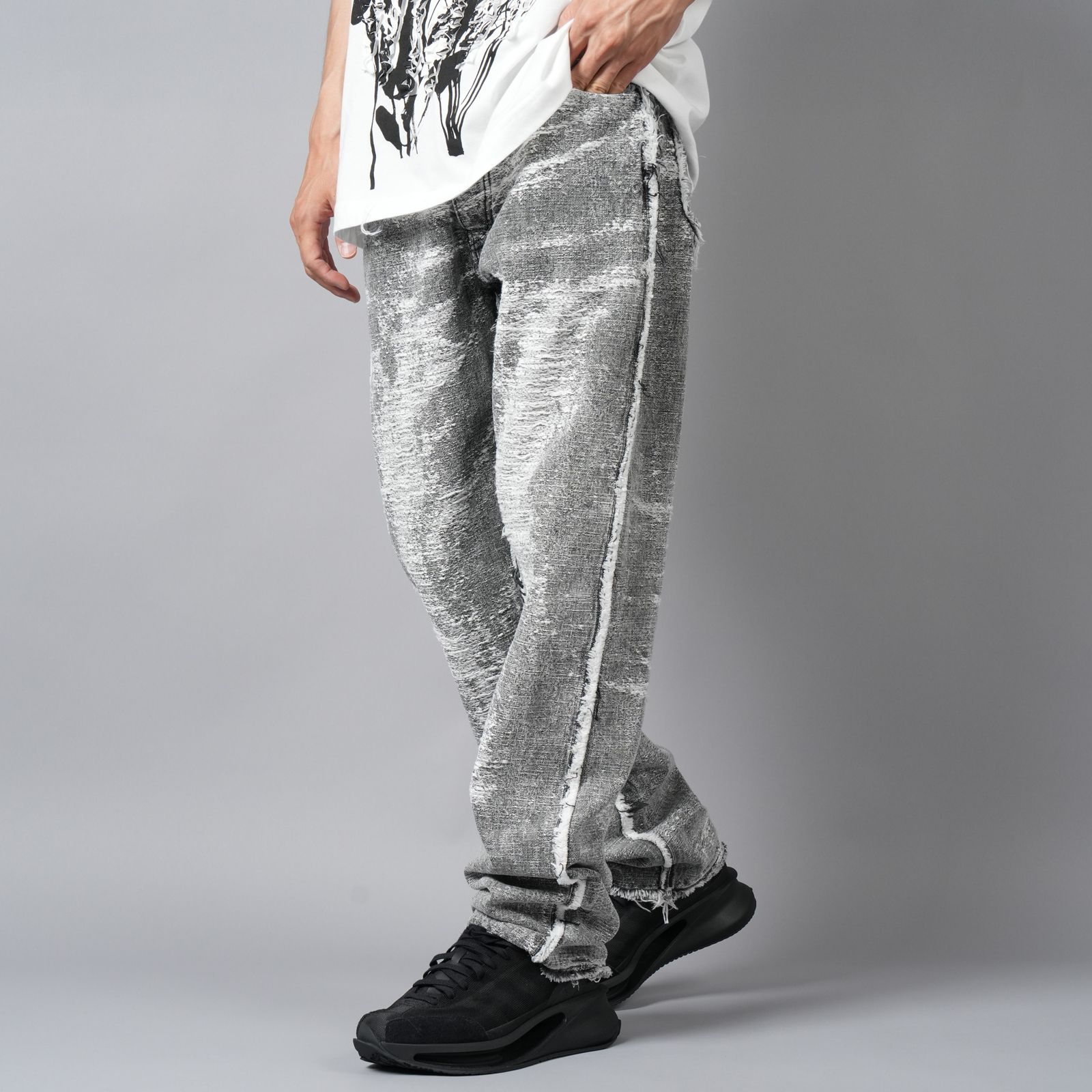 TAAKK DENIM SKINNYスキニーデニムパンツ TADENIMサイズ1 TAAKK DENIM SKINNY INDIGO BLEACH 13.5 OZ.