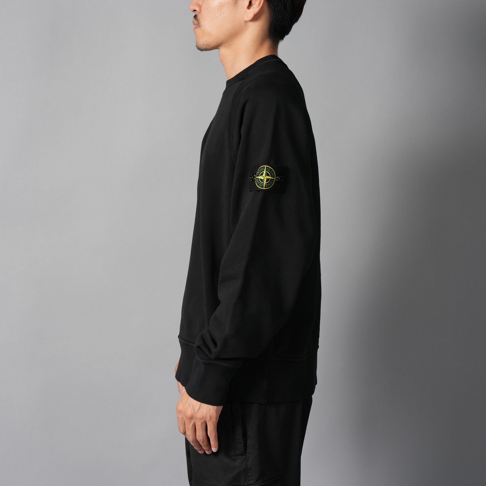 6100008 / ORGANIC COTTON FLEECE  / クルーネックスウェット  [オーバーフィット] (ブラック)