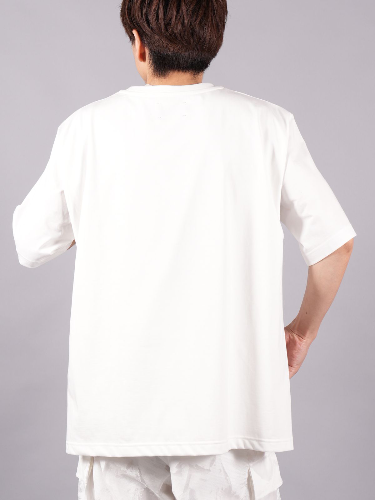 【ラスト1点】 TRANSPARENT FLOWER LAYERED T-SHIRTS / フラワーレイヤードTシャツ (ホワイト)