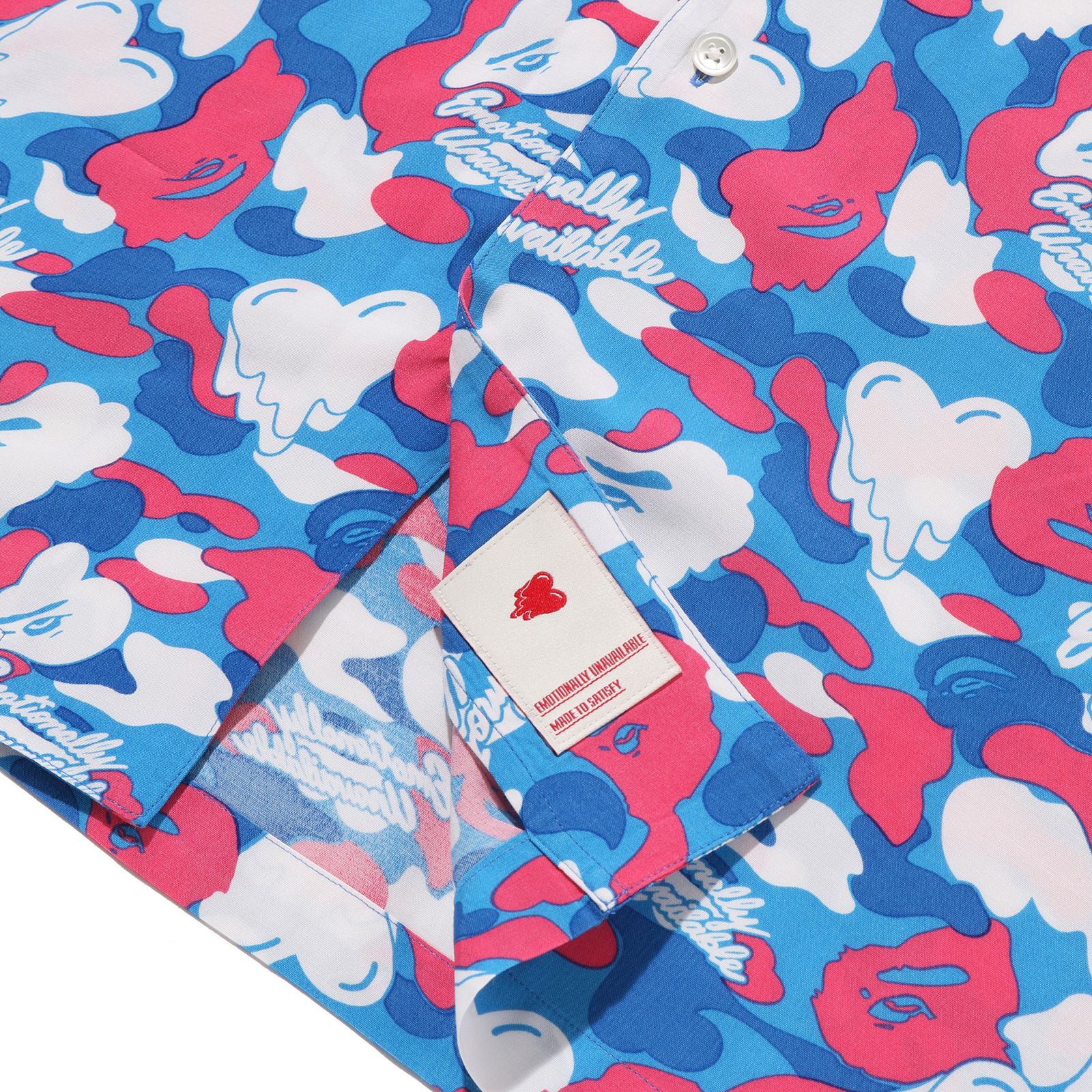 【コラボ】EU-MK8-0000-C03 / EU APE ALOHA SHIRT / BLUE / シャツ (ブルー)