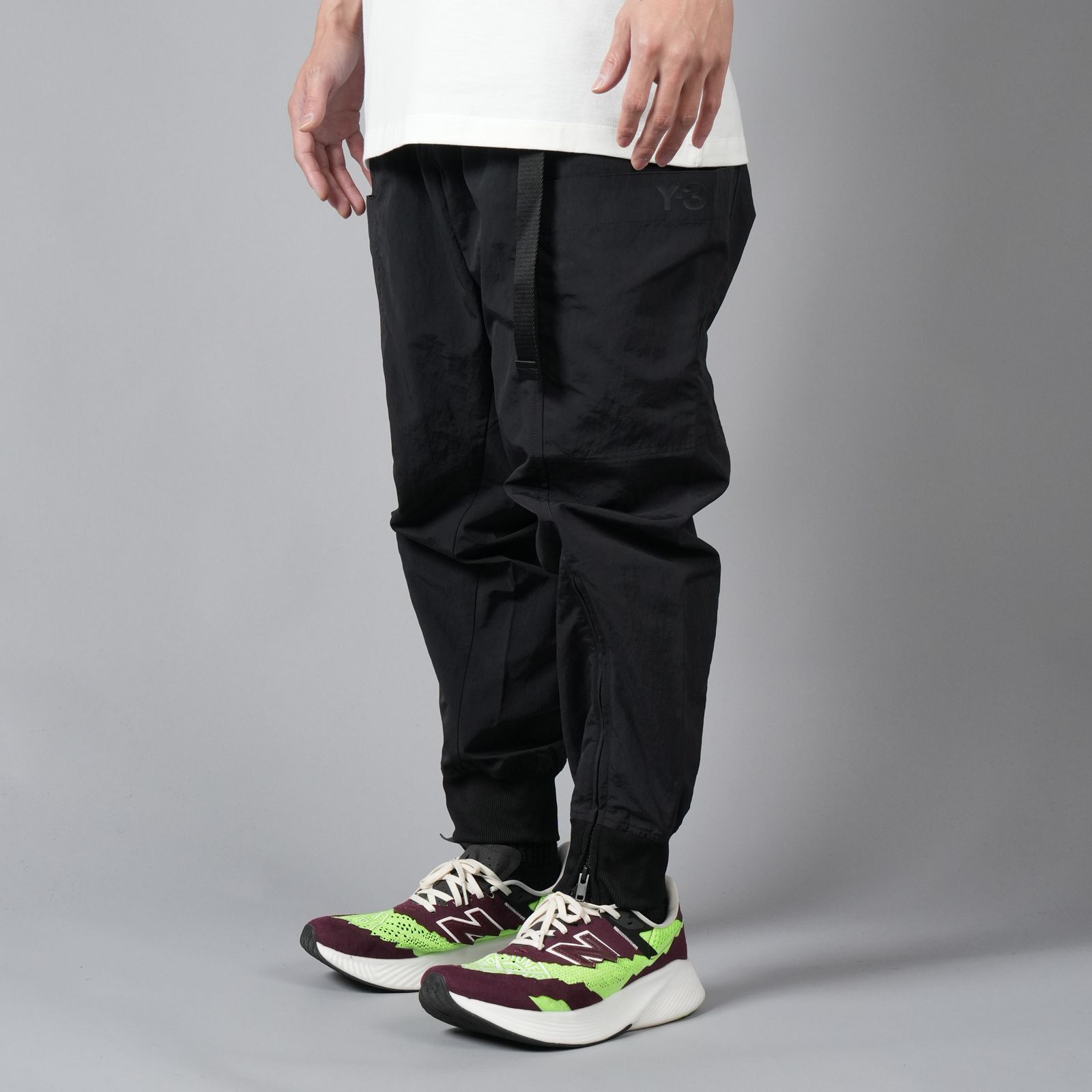 【ラスト1点】CRINKLE NYLON CUFF PANTS  / クリンクル ナイロン カフ パンツ  (ブラック)