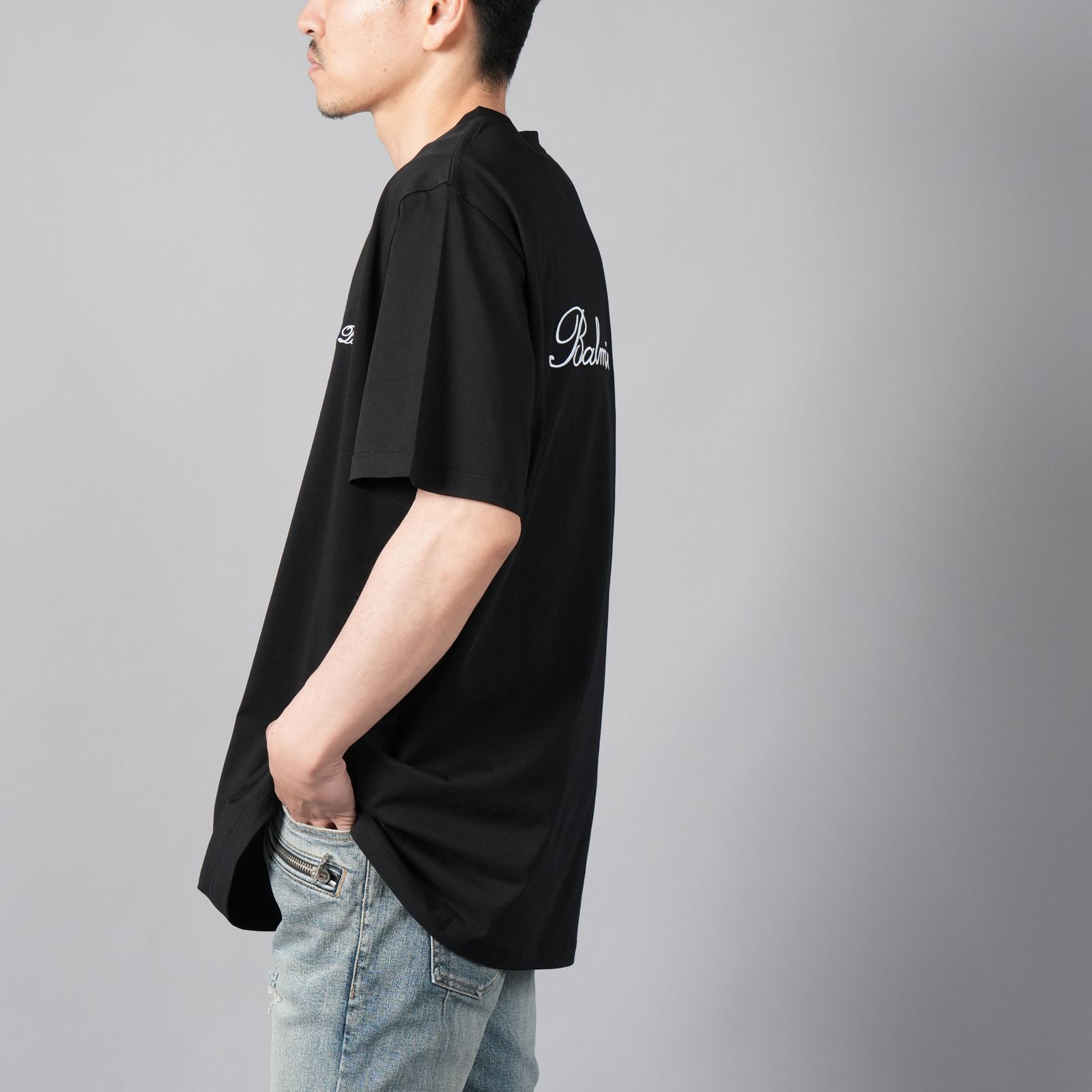 BALMAIN - 【ラスト1点】 BALMAIN SIGNATURE EMBDRY T-SHIRT-BULKY 