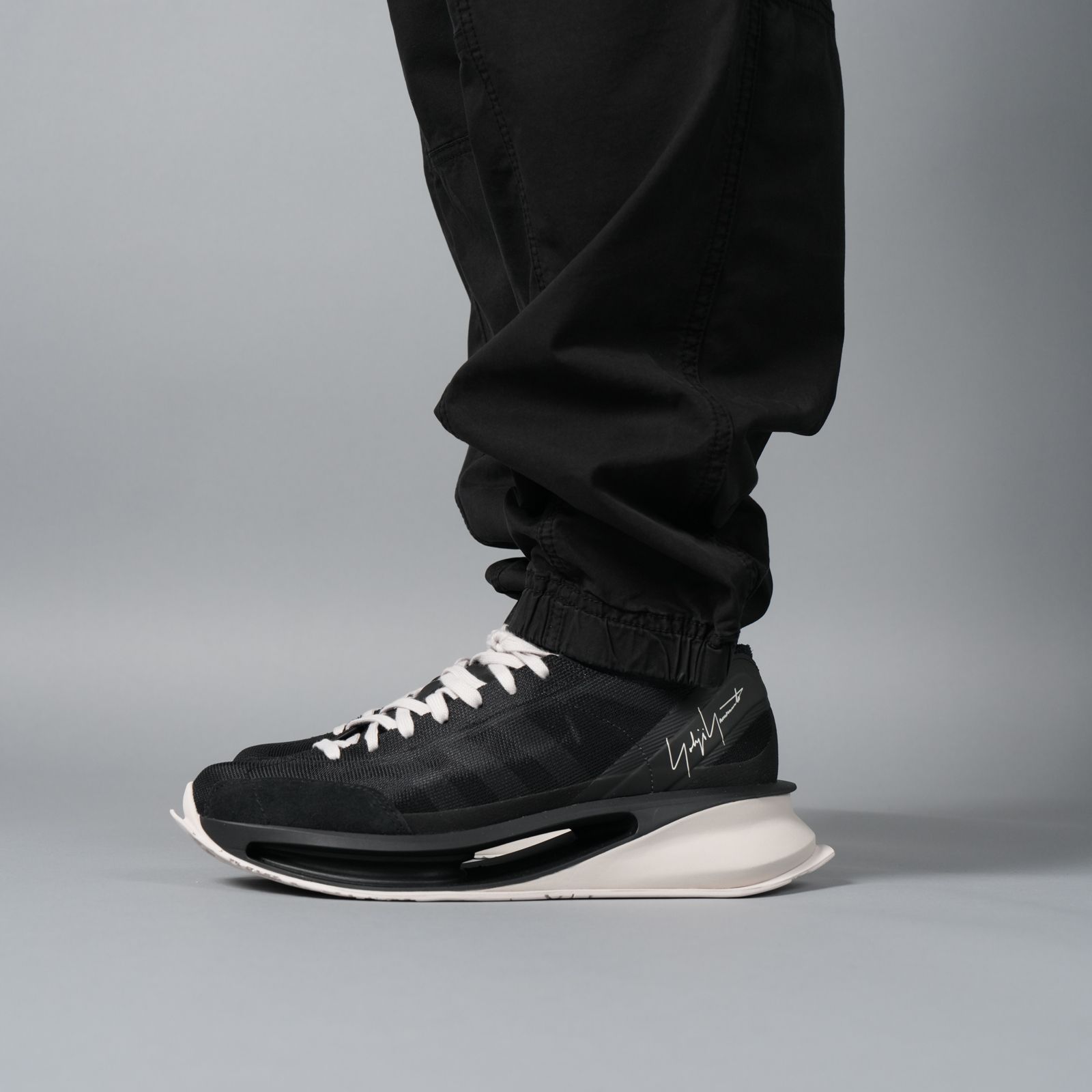 【残りわずか】3100016 / SUPIMA® COTTON TWILL STRETCH-TC GARMENT DYED / ストレッチコットン カーゴパンツ  [ガーメントダイ][ルーズフィット][ストレッチ入り]  (ブラック)