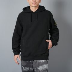 【ラスト1点】60820 BRUSHED ORGANIC COTTON FLEECE / ブラッシュド オーガニック コットンフリース / パーカー / プルオーバフーディー  (ブラック)