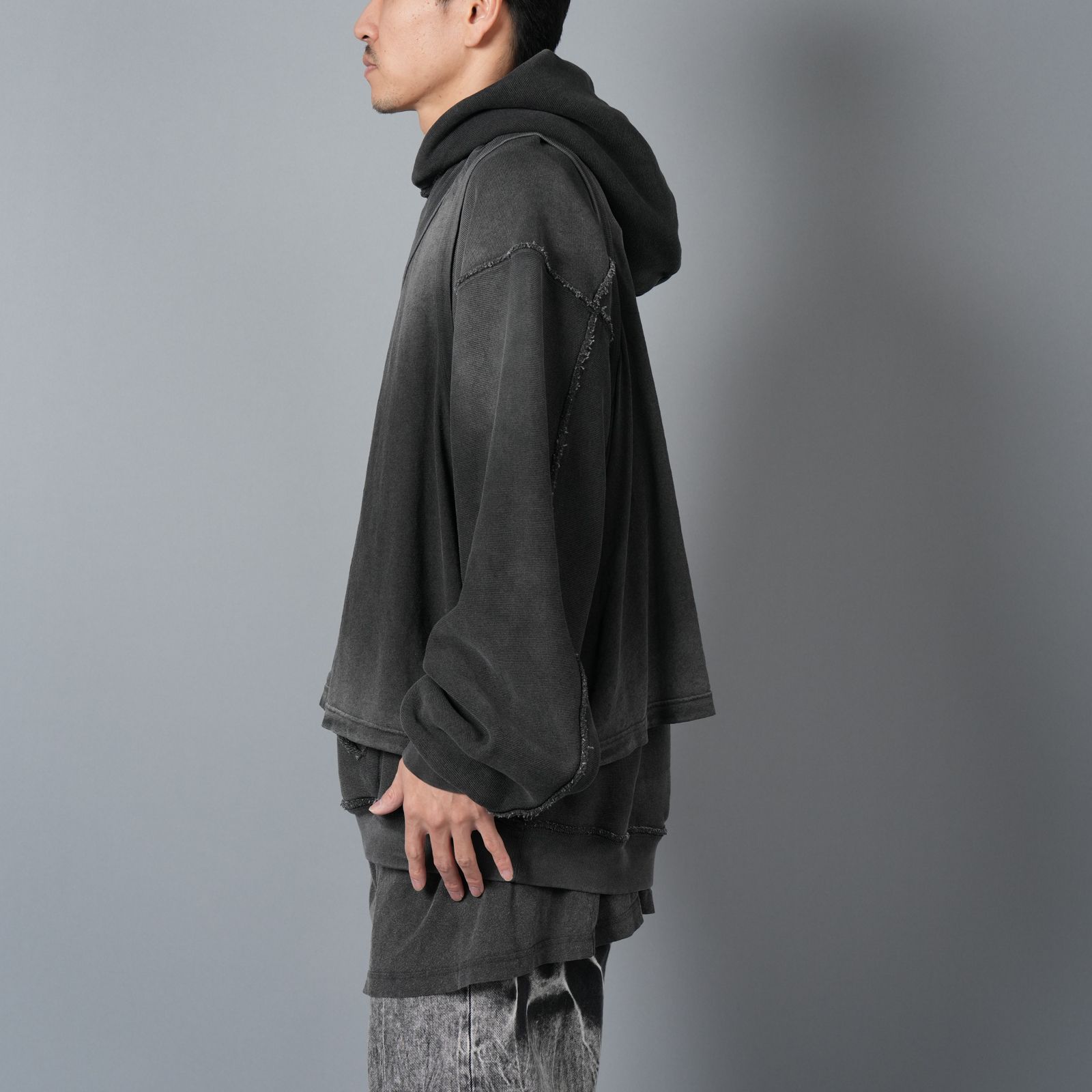 AlexanderWang  オーバーサイズ トリプルレイヤー フーディー alexander wang - OVERSIZED UNISEX TRIPLE LAYER HOODIE